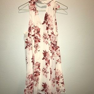 Medium A-Line Short Floral Print Mini Dress